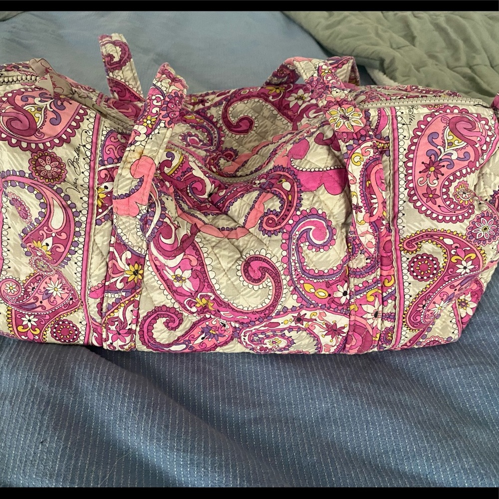 Pink Paisley Vera Bradley Duffel Bag - lightly used